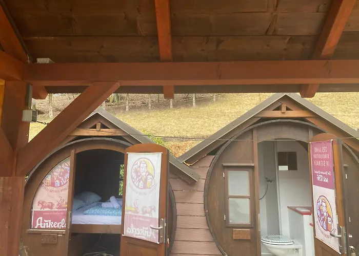 Lüks kamp alanı Schlafen Im Fass *